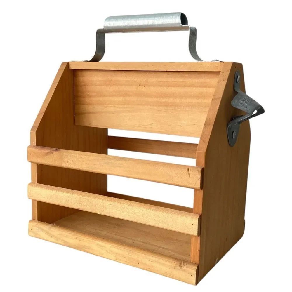 Wooden Wall-Mounted Bottle Opener